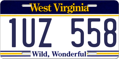 WV license plate 1UZ558