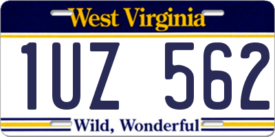 WV license plate 1UZ562