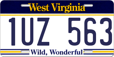 WV license plate 1UZ563