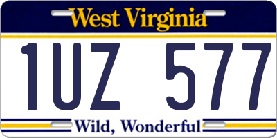 WV license plate 1UZ577