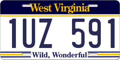 WV license plate 1UZ591