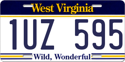 WV license plate 1UZ595
