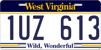 WV license plate 1UZ613
