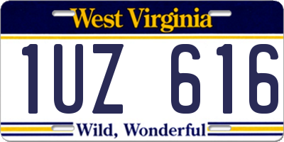 WV license plate 1UZ616