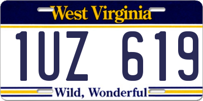 WV license plate 1UZ619