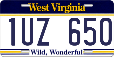 WV license plate 1UZ650