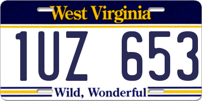 WV license plate 1UZ653