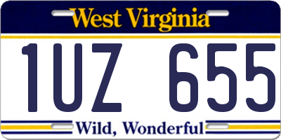 WV license plate 1UZ655