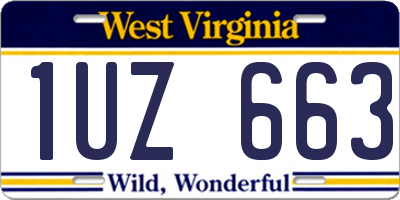 WV license plate 1UZ663