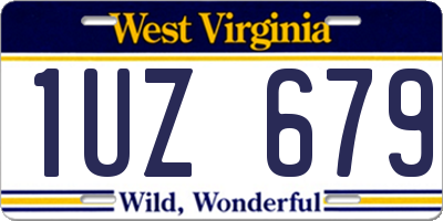 WV license plate 1UZ679