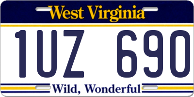 WV license plate 1UZ690