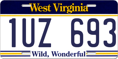 WV license plate 1UZ693