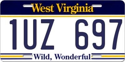WV license plate 1UZ697