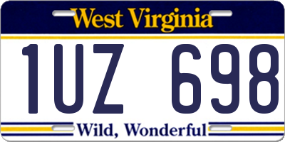 WV license plate 1UZ698