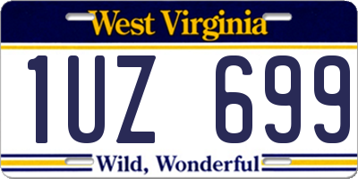 WV license plate 1UZ699