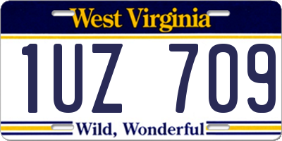 WV license plate 1UZ709