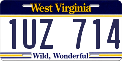WV license plate 1UZ714