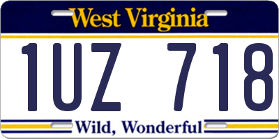 WV license plate 1UZ718