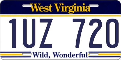 WV license plate 1UZ720