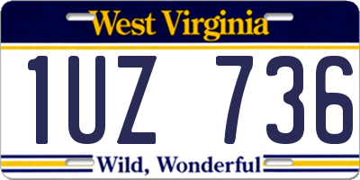 WV license plate 1UZ736