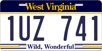 WV license plate 1UZ741