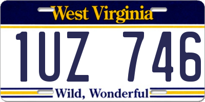 WV license plate 1UZ746