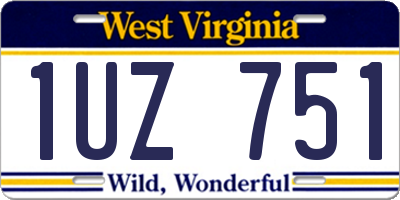 WV license plate 1UZ751