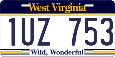 WV license plate 1UZ753