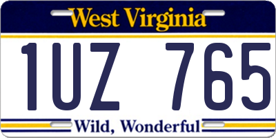 WV license plate 1UZ765