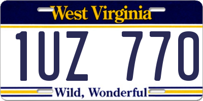 WV license plate 1UZ770