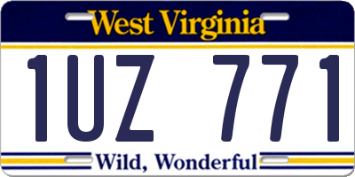 WV license plate 1UZ771
