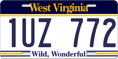 WV license plate 1UZ772