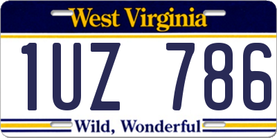 WV license plate 1UZ786