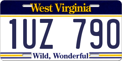 WV license plate 1UZ790