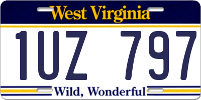 WV license plate 1UZ797