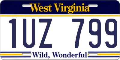 WV license plate 1UZ799