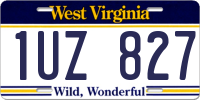 WV license plate 1UZ827
