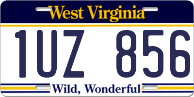 WV license plate 1UZ856