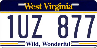 WV license plate 1UZ877