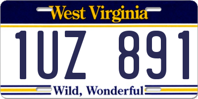 WV license plate 1UZ891