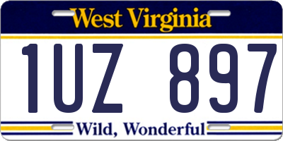 WV license plate 1UZ897