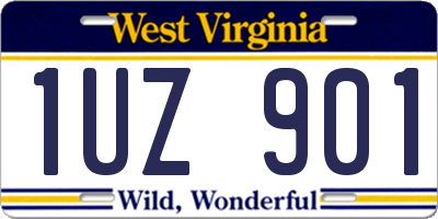 WV license plate 1UZ901