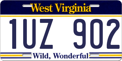 WV license plate 1UZ902