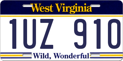 WV license plate 1UZ910
