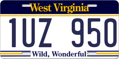 WV license plate 1UZ950