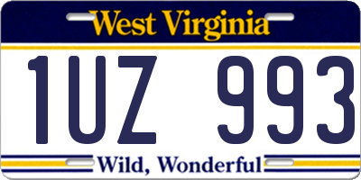 WV license plate 1UZ993