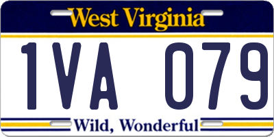 WV license plate 1VA079
