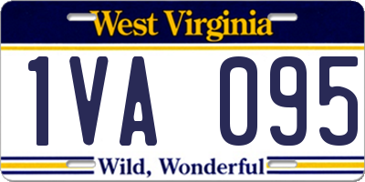 WV license plate 1VA095