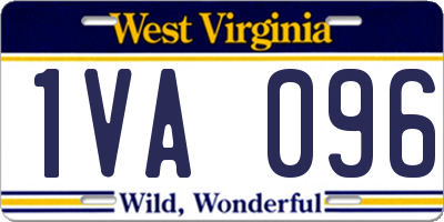 WV license plate 1VA096
