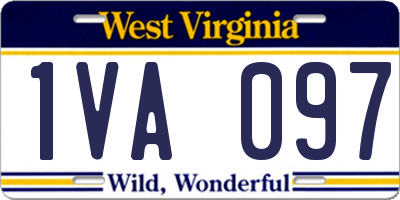 WV license plate 1VA097